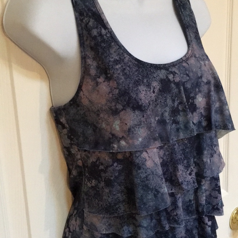 Juniors Ruffle Racerback Tank - Picture 2 of 6